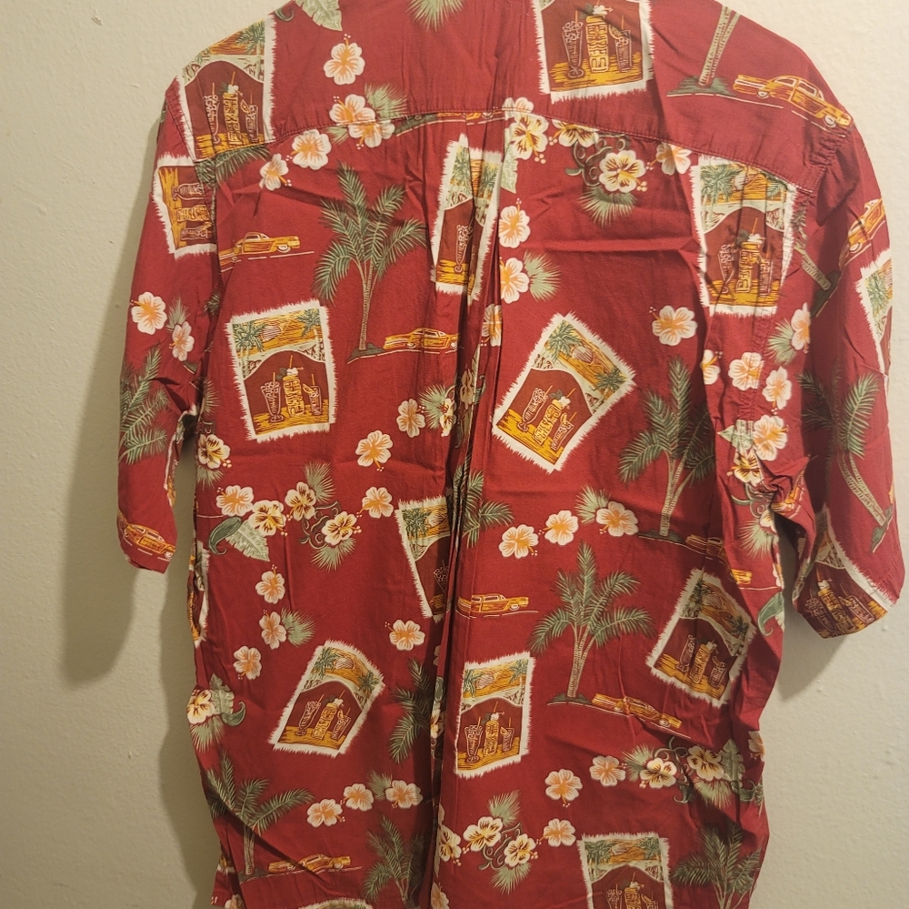 Go Barefoot XL Hawaiian Short Sleeve Pull Over Shirt